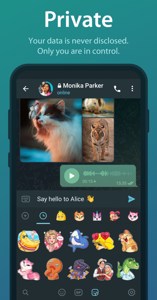 Screenshot de Telegram